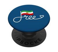 Shir o Khorshid León de Irán y Bandera del Sol Herencia Persa PopSockets PopGrip Adhesivo