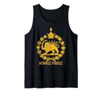 Shir o Khorshid Nowruz Pirouz Lion & Sun Año Nuevo Persa Camiseta sin Mangas