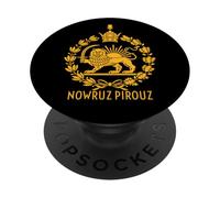 Shir o Khorshid Nowruz Pirouz Lion & Sun Año Nuevo Persa PopSockets PopGrip Adhesivo