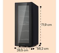 Shiraz 12 Duo enfriador de vino 2 zonas 42L/12 botellas 5-12 / 12-18 °C táctil Klarstein