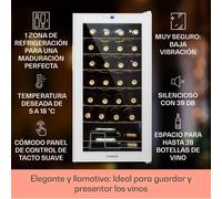 Shiraz 28 Uno Vinoteca 74l 28 botellas panel de control táctil de 5 a 18 °C Klarstein