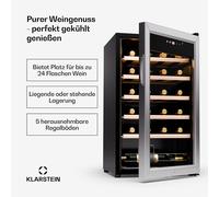 Shiraz Premium Smart 24 Nevera para vino 24 botellas Temperatura regulable Iluminación LED Control Wifi Pantalla táctil Klarstein