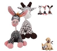 Shirem Bite Buddy, Petsboro Bitebuddy Dog Toy, Stuffed Animal Plush Chew Toys with Squeakers, Indestructible Dog Toys, Squeaker Plush Toy for Aggressive Chewers(Gray+Beige)