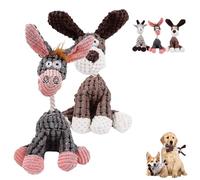 Shirem Bite Buddy, Petsboro Bitebuddy Dog Toy, Stuffed Animal Plush Chew Toys with Squeakers, Indestructible Dog Toys, Squeaker Plush Toy for Aggressive Chewers(Gray+Brown)