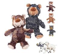 Shirem Robust Bear, Petsboro Robust Bear, Squeaky Dog Chew Toys, Dog Stuffed Animals Chew Toy, Indestructible Robust Bear, Dog Toys for Aggressive Chewers Large Small Dogs(Blue+Purple,L)