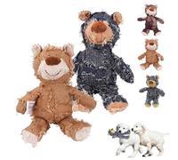 Shirem Robust Bear, Petsboro Robust Bear, Squeaky Dog Chew Toys, Dog Stuffed Animals Chew Toy, Indestructible Robust Bear, Dog Toys for Aggressive Chewers Large Small Dogs(Blue+Brown,L)
