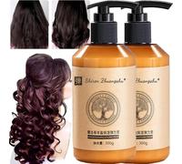 Shiren Zhuangshu,Shiren Zhuangshu Curly Hair,300g Long-Lasting Styling Moroccan Volume Moisturizing Elasticity (2X300G)