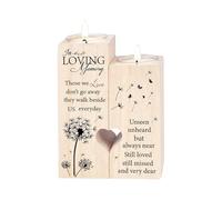 Shirene Candelabro Conmemorativo,Candelabro de Madera en Forma de Corazón para Regalos de Duelo Regalo de Condolencias en Memoria de la Pérdida de un ser Querido Regalos de Recuerdo