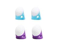 Shirene Dedal Silicona,4 PCS Dedales para Coser a Mano,Dedales Costura,Dedales de Silicona para Coser Bordar,Acolchado y Manualidades 2S + 2L