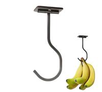 Shirene Gancho Colgar Plátanos,Colgador Plegable Negro para Plátanos,Soporte Plegable para Plátanos Bajo el Gabinete,Gancho Metálico para Almacenar Plátanos Frescos,Ahorra Espacio en la Encimera