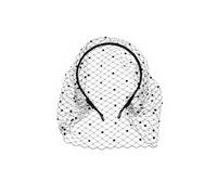 Shirene Velo negro, diadema de velo negro con encaje, tocado vintage para fiestas de novia, velo de red, elegante pieza para la cabeza para bailes de graduación, accesorios para el cabello para