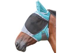 Shires Equestrian Deluxe - Máscara antimoscas con orejas (pony, verde)