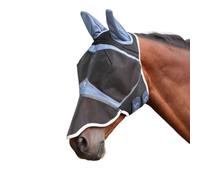 Shires FlyGuard Pro Air Motion - Máscara antimoscas con orejas y nariz, tamaño completo, tela ligera de movimiento de aire para mayor comodidad, protege contra moscas e insectos, participación y