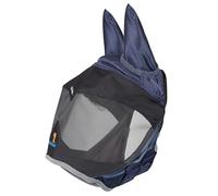 Shires FlyGuard Pro Deluxe - Máscara antimoscas con orejas, tamaño pequeño de pony, protección de malla fina premium, ligera, transpirable, protección contra moscas e insectos, ajuste seguro, azul