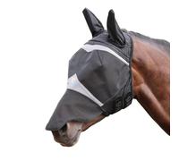 Shires FlyGuard Pro - Máscara de malla fina para moscas con orejas y nariz, tamaño mazorca, malla ligera y transpirable, protección contra insectos, ajuste seguro para pastoreo y uso estable, color