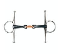 Shires Full Cheek Lozenge - Broca para caballo (hierro dulce, 15 cm), color negro