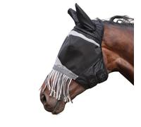 Shires Máscara de Malla Fina con Flecos para la Nariz, Color Negro Azabache