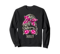 Shirley Messy Hair Bun Polkadot Ribbon Gafas de sol Diseños Sudadera