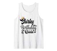 Shirley The Birthday Queen - Camisa de feliz cumpleaños para mujer Camiseta sin Mangas
