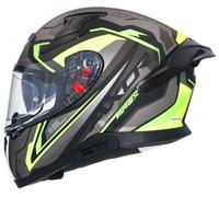 Shiro Helmets Casco Integral Modelo Apex Road Trip Negro Mate y Amarillo Flúor Totalmente Homologado (L 59/60)
