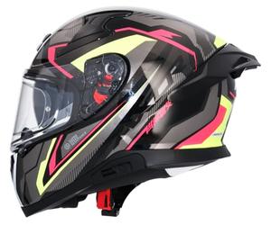 Shiro Helmets Casco Integral Modelo Apex Road Trip Negro y Gris Totalmente Homologado (M 57/58)