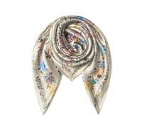 SHIROUYU Bufanda de seda de morera 100% pura de 35 pulgadas, pañuelo cuadrado grande y ligero - Envuelve el cabello de las mujeres, con paquete de regalo, Blanco (Milky White), 88 * 88CM