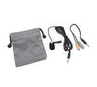 Shirt Collar Clip On Mic with 3.5mm Connector Plug and Play Omni Directional Noise Reduction Lavalier Microphone Compatible with Video Recording