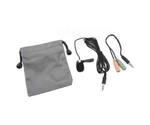 Shirt Collar Clip On Mic with 3.5mm Connector Plug and Play Omni Directional Noise Reduction Lavalier Microphone Compatible with Video Recording