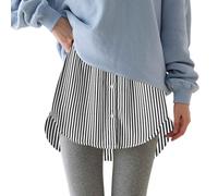 Shirt Extenders for Women Adjustable Layered Fake Top Lower Sweep Shirt Half Length Mini Skirt Underskirt for Women Girls