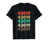 Shirt That Says 43019 Camiseta retro con código postal 43019 Camiseta
