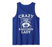 Shirt That Says Crazy Raccoon Lady Camisas Divertidas para Camiseta sin Mangas, Hombre, Azul Real, XL