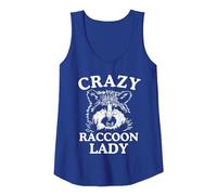 Shirt That Says Crazy Raccoon Lady Camisas Divertidas para Camiseta sin Mangas, Mujer, Azul Real, XXL