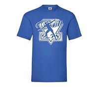 Shirt84.de Usain Bolt - Camiseta para hombre con escudo 9,58 azul real M