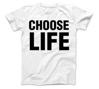 Shirtzshop Choose Life as Worn by Wham George Michael - Camiseta Blanco XXL