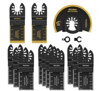 shirylzee Herramienta multifunción hoja de sierra oscilante, 13piezas hoja herramienta multifunción oscilante universal accesorios kit para plástico,madera, metal, Fein, Dremel, Bosch, Makita, Dewalt