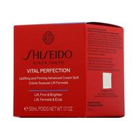 Shiseido Vital Perfection - Up. & Anuncio reafirmante. Crema suave recargable...