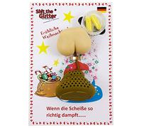 Shit the Glitter - Colador de té con diseño navideño (incluye Tarjetas y "ESSBAREN" con purpurina / regalo / sorpresa / artículos de broma / festival / fiesta / Navidad