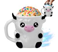 Shitafe Highland Cow Ice Cream Pint Holder, Lindo Highland Cow Helado Pinta Holder, Anti-Reeze Manos Helado Taza Taza Funda con Cuchara Trineo Z Apto para Ben & Jerry's 473 ml