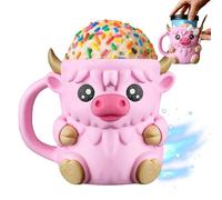 Shitafe Highland Cow Ice Cream Pint Holder, Lindo Highland Cow Helado Pinta Holder, Anti-Reeze Manos Helado Taza Taza Funda con Cuchara Trineo Z Apto para Ben & Jerry's 473 ml