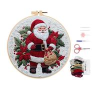 Shitafe Juegos de Bordados de Navidad para Adultos - Artesanía de Papá Noel con instrucciones gráficas - Juego de manualidades de Papá Noel para el bordado, para adultos principiantes para decorar la