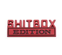 Shitbox Car Emblems - 3D Novelty Car Badge | Autoadhesivo Funny Decorative Emblem | Rear Decoration, Truck, SUV, Automotive Accessories, Vehicle Styling