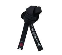 Shito-Ryu - Cinturón de karate negro de 4 cm de ancho, cinturón japonés bordado unisex, Negro -, 320cm