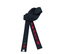 Shito-Ryu - Cinturón de karate negro de 4 cm de ancho, cinturón japonés bordado unisex, Negro -, 340cm