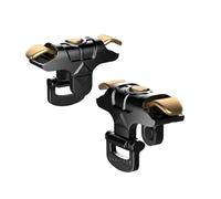 SHITOOMFE Controlador de juego Joysticks Trigger Mobile Juego Trigger Teléfono Joystick Grip Trigger Pubg Joystick para teléfono inteligente Negro Gold 1Pair