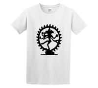 Shiva Silhouette Design Hindu God Deity Yogi Icon Goddess Hinduism Unisex Camiseta Blanca para Hombre Top Tee, Blanco, S