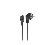 shiverpeaks Basic-S - Cable (3 m, Male Connector/Female Connector, CEE7/7, C13 acoplador, 230 V, Negro)