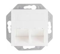 SHIVERPEAKS-Basic-S-Netzwerkdose-Anschlussdose für Keystone, 2-Fach mit Schrägauslass Nur mit Zentrierplatte 50x50mm-VE2 Marca