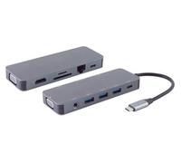 SHIVERPEAKS®-Basic-S-USB-Dock-USB-C multiport Dockingstation, 11in1, HDMI, VGA, PD, Hub, SD, LAN, AUX Marca