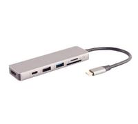 SHIVERPEAKS®-Basic-S-USB-Dock-USB-C multiport Dockingstation, 6in1, HDMI, PD, Hub, SD Marca