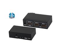 shiverpeaks® - Conmutador HDMI, 2 entradas y 1 Salida, 4K2K, 3D, Carcasa de Metal, VER1.4.
